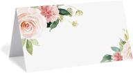 🌸 boho floral wedding reception place cards - set of 50 | bliss collections | enhance table centerpiece, place setting & wedding decor | made in usa | 2 x 3.5 cards logo