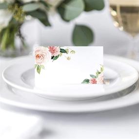 img 3 attached to 🌸 Boho Floral Wedding Reception Place Cards - Set of 50 | Bliss Collections | Enhance Table Centerpiece, Place Setting & Wedding Decor | Made in USA | 2 x 3.5 Cards