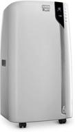 de'longhi 14000 btu portable air conditioner with dehumidifier & fan - cool surround remote, built-in temperature control sensor & quiet mode, white - xlarge room size, pinguino 8600 btu (doe), 700 sq ft logo