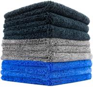 🧽 (9-pack) the rag company 16 in. x 16 in. professional 70/30 blend 420 gsm dual-pile plush microfiber auto detailing towels - spectrum 420 dark pack: high-quality microfiber towels for auto detailing logo
