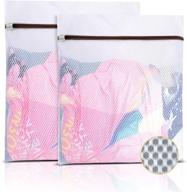 gogooda set of 2 mesh laundry bags for delicates - ideal for washing machine, laundry, hosiery, blouse, underwear, pantyhose, and socks logo
