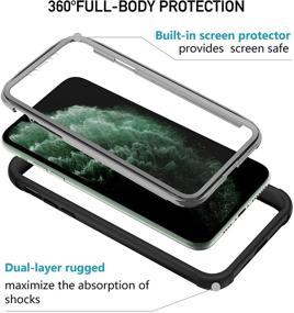 img 2 attached to 📱 OUNNE iPhone 11 Pro Max Case – Full Body Heavy Duty Protection with Screen Protector for iPhone 11 Pro Max (2019) – 6.5 Inch