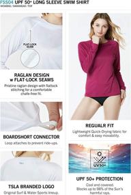img 2 attached to TSLA Women's Long Sleeve Running Shirts - UPF 50+ UV/Sun Protection Workout Tops, Regular Fit Quick-Dry Athletic Tees