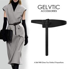 img 3 attached to GELVTIC Leather Stretch Elastic BT01 Black Women's Accessories