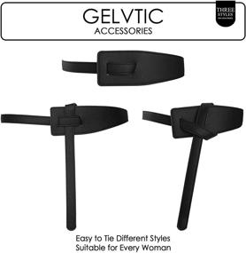 img 1 attached to GELVTIC Leather Stretch Elastic BT01 Black Women's Accessories