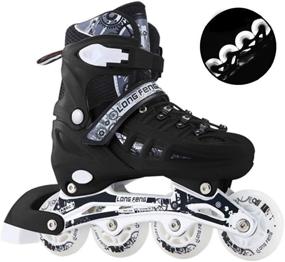 img 4 attached to Adjustable Inline Skates Outdoor Beginners