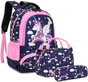 img 4 attached to Unicorn School Backpack Cartoon Pencil Backpacks