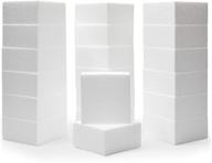 🔲 пенные квадратные блоки juvale для рукоделия - 4 x 4 x 2 дюйма, 20 штук: универсальные материалы для творчества для всех ваших diy проектов логотип