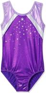 sparkle leotard gymnastics athletic b136_pinkpurple_6a girls' clothing in active logo