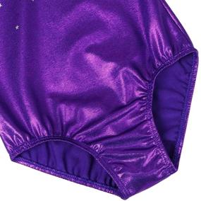 img 1 attached to Sparkle Leotard Gymnastics Athletic B136_PinkPurple_6A Girls' Clothing in Active