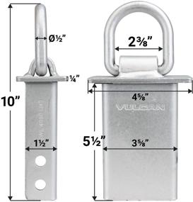 img 2 attached to 🔒 Versatile and Reliable VULCAN Silver Stake Pocket D-Ring Assembly - 4 Pack: Your Ultimate Cargo Solution