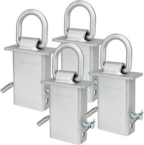 img 4 attached to 🔒 Versatile and Reliable VULCAN Silver Stake Pocket D-Ring Assembly - 4 Pack: Your Ultimate Cargo Solution