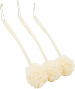 img 1 attached to 🛀 18-inch Long-Handled Loofah Back Scrubber, Exfoliating Body Sponge Set for Shower and Bath - Pack of 3