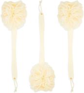 🛀 18-inch long-handled loofah back scrubber, exfoliating body sponge set for shower and bath - pack of 3 logo