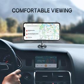 img 1 attached to 📱 MEIDI Magnetic Phone Car Mount, Adjustable Dashboard Cell Phone Holder for GPS, Mini Tablets, and Smartphones - Grey