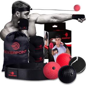 img 4 attached to Enhance Hand-Eye Coordination and Reaction Skills with BOXERPOINT Boxing Reflex Ball for Adults and Kids
