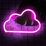 🎉 vnvdflm pink cloud neon lights: perfect decor for valentine's day, birthday parties, and proposal ceremonies - battery or usb powered; ideal for halloween, christmas and special occasions - the best gift логотип