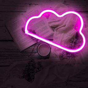 img 3 attached to 🎉 VNVDFLM Pink Cloud Neon Lights: Perfect Decor for Valentine's Day, Birthday Parties, and Proposal Ceremonies - Battery or USB Powered; Ideal for Halloween, Christmas and Special Occasions - The Best Gift