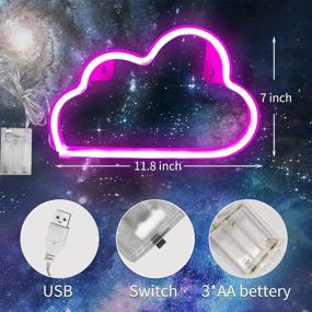 img 1 attached to 🎉 VNVDFLM Pink Cloud Neon Lights: Perfect Decor for Valentine's Day, Birthday Parties, and Proposal Ceremonies - Battery or USB Powered; Ideal for Halloween, Christmas and Special Occasions - The Best Gift