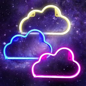 img 2 attached to 🎉 VNVDFLM Pink Cloud Neon Lights: Perfect Decor for Valentine's Day, Birthday Parties, and Proposal Ceremonies - Battery or USB Powered; Ideal for Halloween, Christmas and Special Occasions - The Best Gift