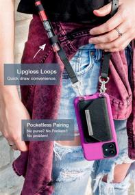 img 1 attached to 👜 Crossbody Wallet with Card Holder - Dancing Queen Side Piece | Universal Fit for iPhone & Android Phones | Stiletto Black-Silver | Stick-on Clutch Purse with Detachable Strap