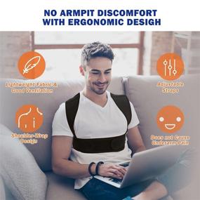 img 1 attached to 🔀 Adjustable Posture Corrector for Women and Men - Effective Back Brace for Pain Relief (S/M: 29"-38")