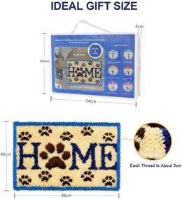 img 2 attached to 🏠 Home Decoration Latch Hook Rug Kits for Adults - 23.6"x15.7" Latch Rug Hook