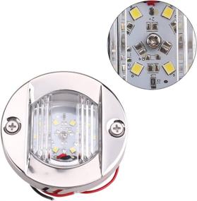 img 3 attached to ⚓ IP67 Waterproof 3 inch 6 LED S.S.304 12V Round Marine Navigation Light for Boats - Chrome Boat Polished Stainless Transom Mount Stern Anchor Lights with Flush Mount