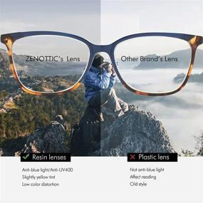 img 3 attached to 👓 ZENOTTIC Stylish Leopard Anti Blue Light Reading Glasses for Women: Block Eyestrain and Protect from Blue Light