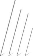 🪡 long straight hand needles set – 4 pieces upholstery needles in 6/9/10/12 inch for webbing, sewing edges, padding, home decoration, arts crafts logo