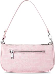 img 1 attached to Crocodile Pattern Leather Women's Handbags & Wallets: Stylish Shoulder Bags by IBFUN
