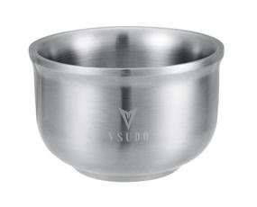 img 1 attached to VSUDO Luxury Shaving Soap Bowl: Double Layer Stainless Steel Design for Long-lasting Heat Insulation, Ideal Gift for Classic Wet Shave Enthusiasts (#4)