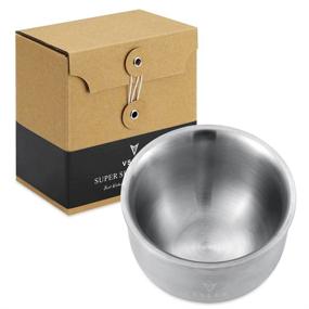 img 3 attached to VSUDO Luxury Shaving Soap Bowl: Double Layer Stainless Steel Design for Long-lasting Heat Insulation, Ideal Gift for Classic Wet Shave Enthusiasts (#4)