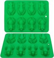 webake chocolate molds frog candy mold 2 pack - versatile silicone molds for jello, keto fat bombs, crayons, gelatin, cake decoration, soap, resin - green logo