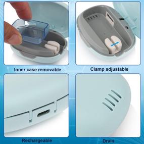 img 2 attached to Компактный портативный чехол для зубных щеток с функцией зарядки: Накладной дезинфицирующий чехол NewWay Mini для путешествий, дома и командировок, синего цвета.