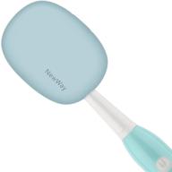compact rechargeable toothbrush case: newway mini sterilizer cover for travel, home, and business trip in blue logo