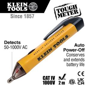 img 3 attached to 🔦 Klein Tools NCVT1P Pocket Clip Voltage Tester Pen - Non-Contact Voltage Detector, 50V to 1000V AC, Audible & Flashing LED Alarms