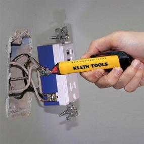 img 1 attached to 🔦 Klein Tools NCVT1P Pocket Clip Voltage Tester Pen - Non-Contact Voltage Detector, 50V to 1000V AC, Audible & Flashing LED Alarms