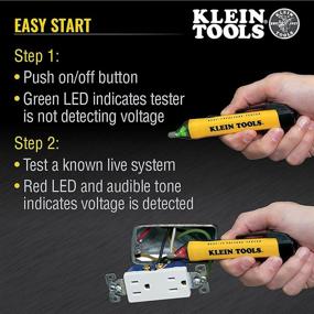 img 2 attached to 🔦 Klein Tools NCVT1P Pocket Clip Voltage Tester Pen - Non-Contact Voltage Detector, 50V to 1000V AC, Audible & Flashing LED Alarms