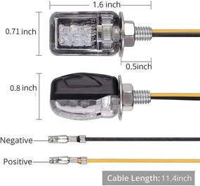 img 3 attached to 🚦 Justech 6LEDs водонепроницаемый универсальный мотоцикл DC12V мини-индикатор поворота Сигнальный свет масло M6