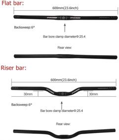 img 3 attached to 🚲 UPANBIKE Aluminum Alloy Mountain Bike Road Bike Handlebar: Flat Bar Riser Bar, 25.4mm x 600mm | 31.8mm x 620mm