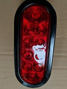 img 1 attached to 🚛 Trailer Truck LED Sealed RED 6" Oval Stop/Turn/Tail Light – Marine Waterproof with 3-pin Water Tight Plug DOT/SAE – Complete with Wires and Grommet