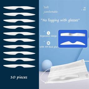 img 2 attached to 👃 Soft Comfortable Microfiber Memory Foam Self-Adhesive Nose Seal Cushion Strips - Reduce Fog, Sponge Nose Bridge Pads (Pack of 10)
