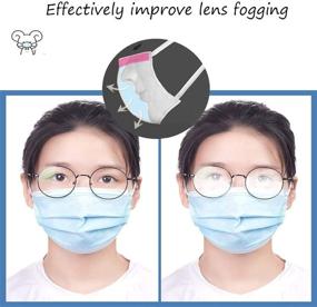 img 1 attached to 👃 Soft Comfortable Microfiber Memory Foam Self-Adhesive Nose Seal Cushion Strips - Reduce Fog, Sponge Nose Bridge Pads (Pack of 10)