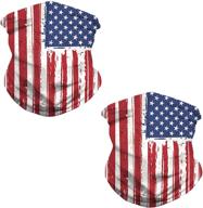 2-pack american flag face mask/neck gaiter/balaclava - fresh tees seamless design logo