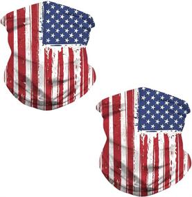 img 4 attached to 2-Pack American Flag Face Mask/Neck Gaiter/Balaclava - Fresh Tees Seamless Design