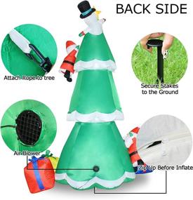 img 1 attached to 🎄 8Ft Christmas Inflatable Tree with LED Lights, Gift Boxes, Snowmen & Santa Claus – Perfect Xmas Holiday Party Indoor/Outdoor Decoration for Yard, Garden, Lawn