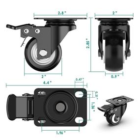 img 1 attached to Enhanced Swivel Caster Set: High Capacity Casters with Optimal Maneuverability