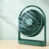 🌿 jisulife small desk fan: mini usb rechargeable fan with long battery life, 330°adjustment - dark green логотип