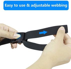 img 2 attached to 🔒 RIO Direct 2PCS Heavy Duty Tie Down Straps, Adjustable Cam Buckle Lashing Straps for Motorcycle, Cargo, Trucks, Trailer, Luggage - 9.8ft x 1in (Black)